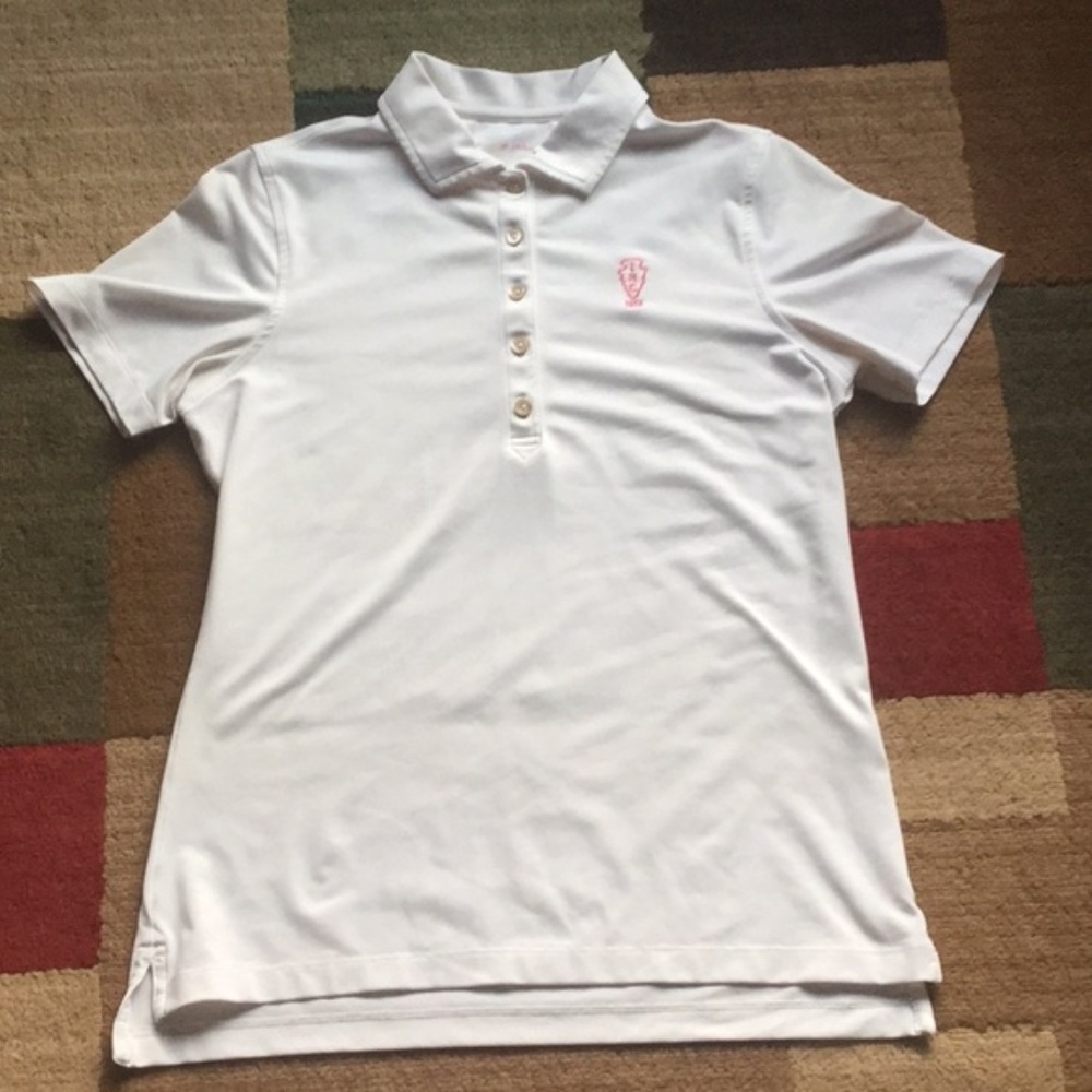 Peter Millar Short Sleeve Golf Polo White